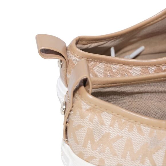 Michael Kors Ashanti Khaki/Tan Monogram Logo Sneakers, Size 4 / 35 - Picture 6 of 14